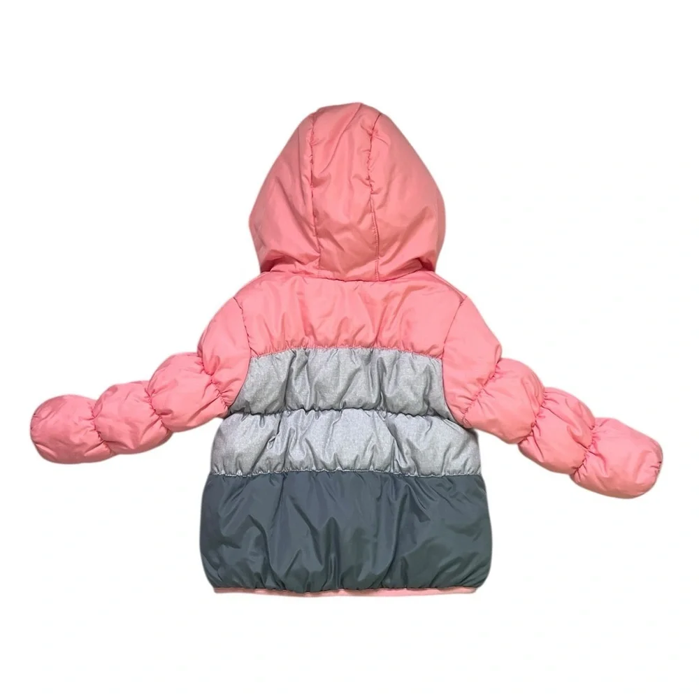OshKosh B'gosh Puffer Jacket Kids Girls‎ 24M Pink Gray